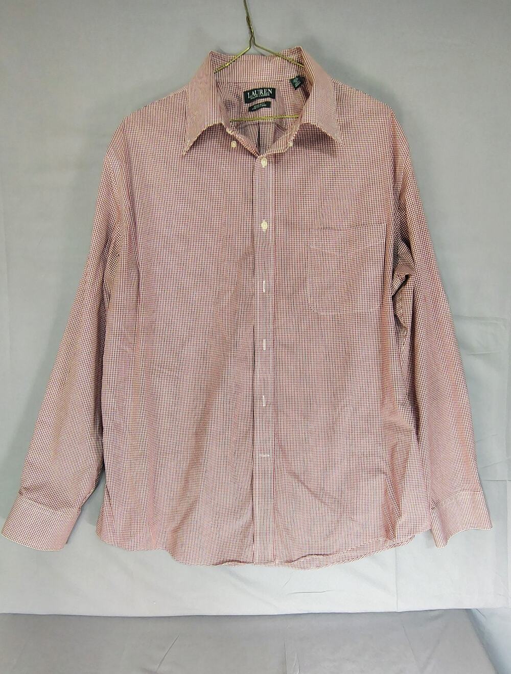 Ralph Lauren Long-sleeve Button Down Shirt Size XL Red and White